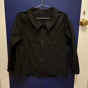 Black lululemon packable windbreaker M